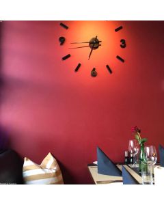 Walnut Minimalist Wall Clock